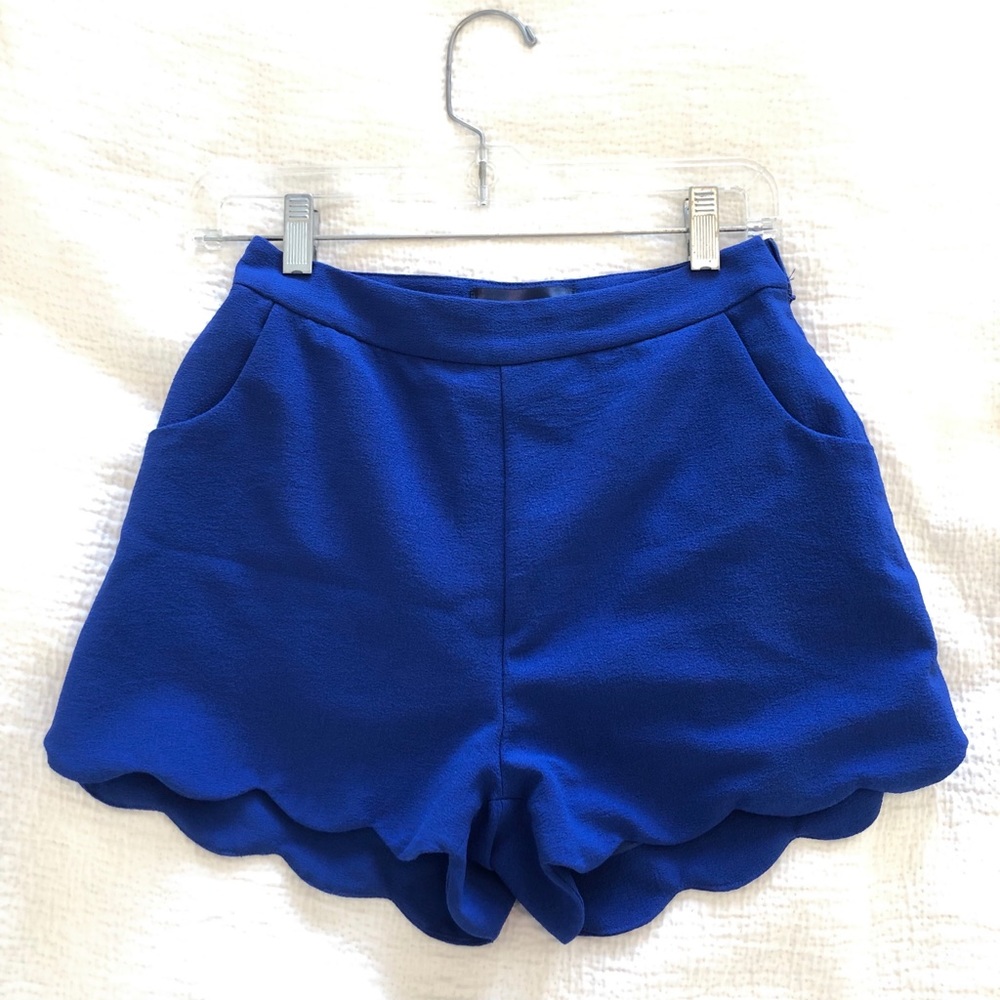 Blue dress shorts
